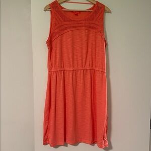 Vibrant Sleeveless Coral Dress